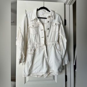 Fringe Button Up Romper